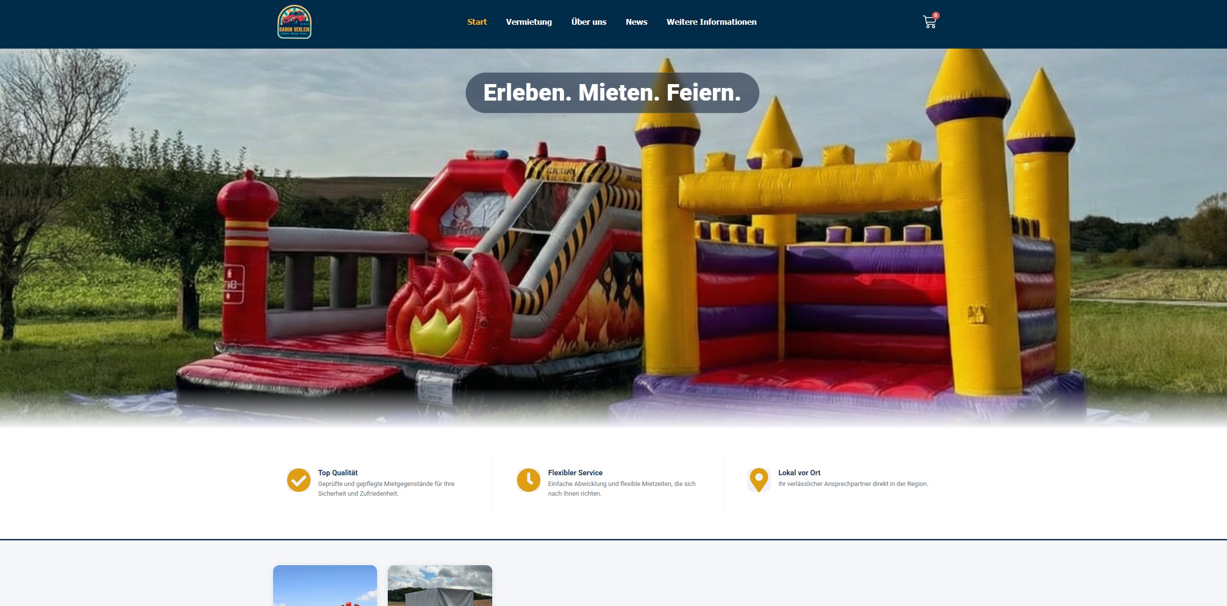 Baron Verleih Website